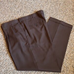 SAVANE Men`s big & tall pleated stretch dress pants